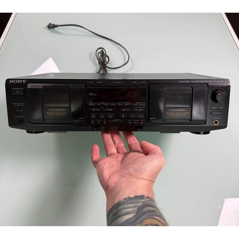 VTG Sony Dual‎ Cassette Deck Model TC-WE635 Serial # 8120476